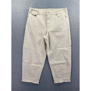 American Eagle Jeans Womens 14 Short Barrel High Rise Baggy Stretch Zip Fly